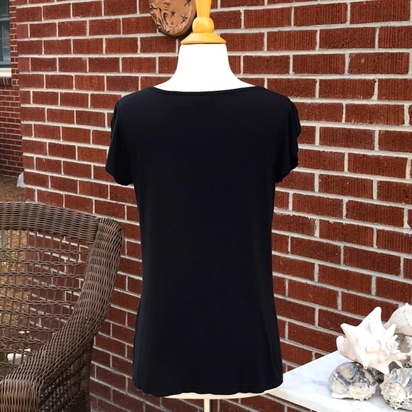 Tahari Split Flutter Sleeve Top - Picture 5 of 8